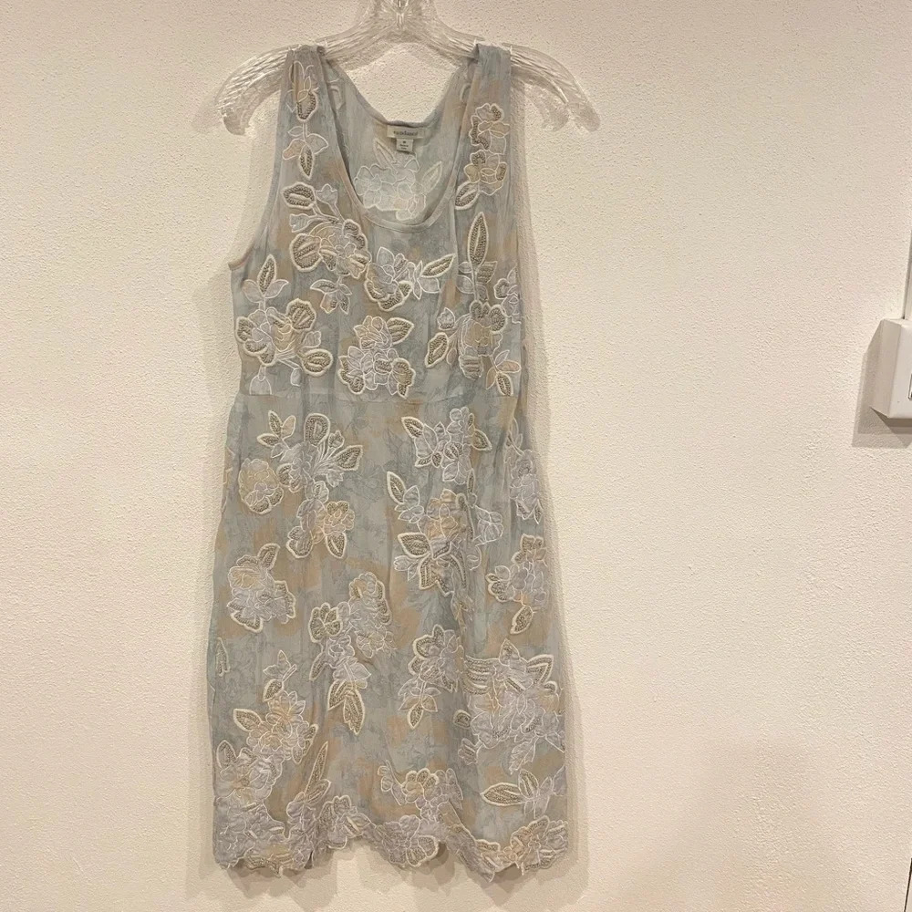 Sundance Moonshadow Beaded Floral Dress Size Medium EUC - Picture 2 of 5